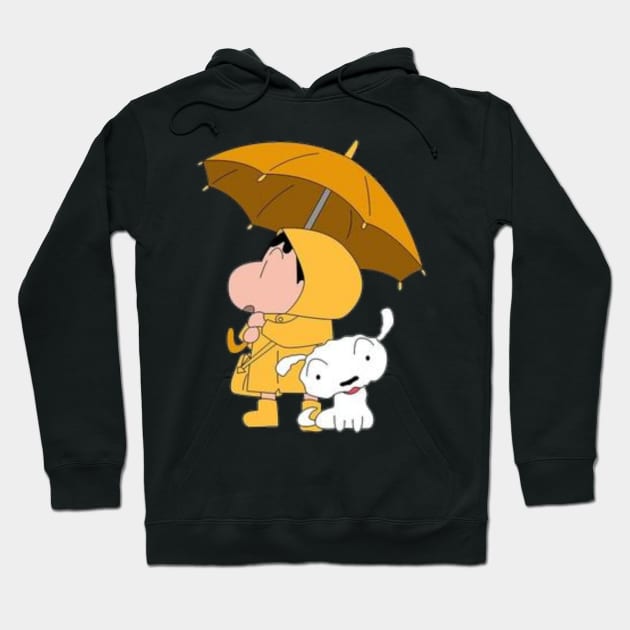 Shinchan & Shiro Hoodie by BeragonRe